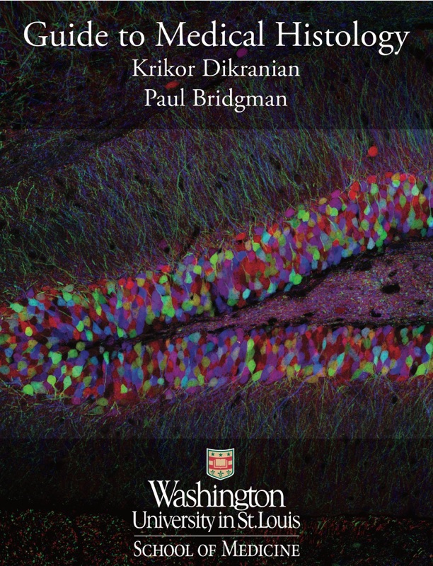 Guide to Medical Histology book cover, showing a fluorescence micrograph of hippocampal neurons